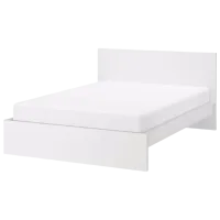 Кровать Ikea Malm/Luroy 160 x 200 см / Шпон / Белый