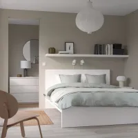 Кровать Ikea Malm/Luroy 160 x 200 см / Шпон / Белый photo 4
