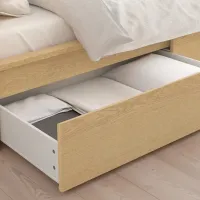 Кровать Ikea Malm/Luroy 4 180 x 200 см / Шпон / Wood photo 4