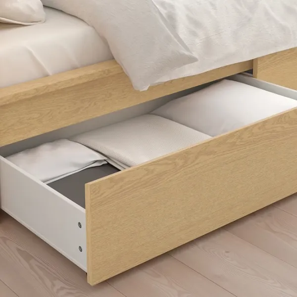 Кровать Ikea Malm/Luroy 4 140 x 200 см / Шпон / Wood photo 4