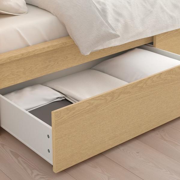 Кровать Ikea Malm/Luroy 4 140 x 200 см / Шпон / Wood photo 4