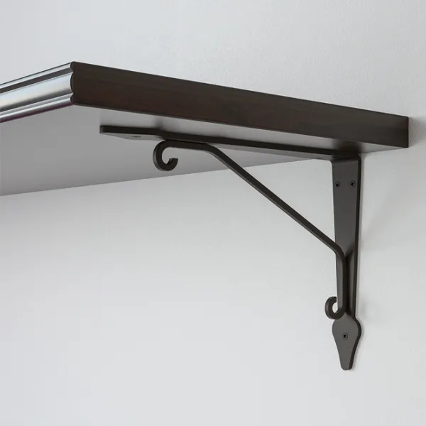 Полка Ikea Bergshult/Krokshult ДСП / Черный-коричневый photo 3 Полка Ikea Bergshult/Krokshult ДСП / Черный-коричневый photo 3