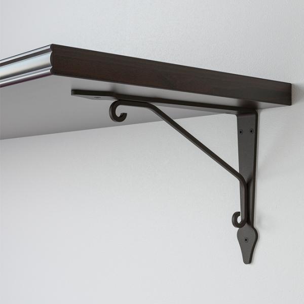 Полка Ikea Bergshult/Krokshult ДСП / Черный-коричневый photo 3 Полка Ikea Bergshult/Krokshult ДСП / Черный-коричневый photo 3