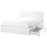 Кровать Ikea Malm/Lindbaden 4 140 x 200 см / Массив / Белый