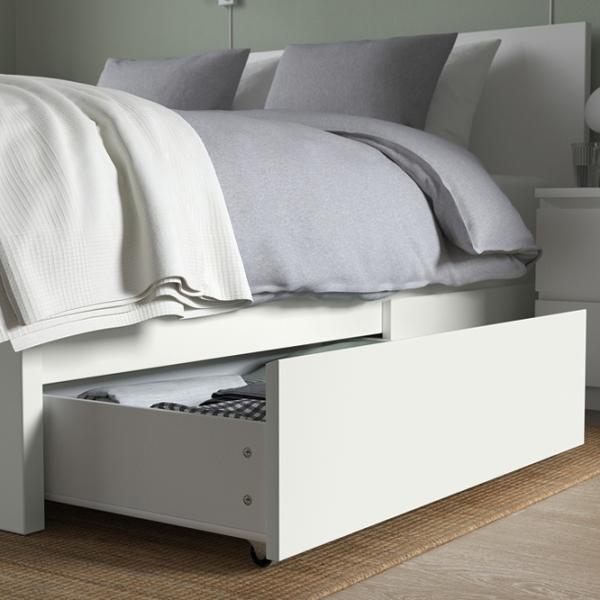 Кровать Ikea Malm/Lindbaden 4 140 x 200 см / Массив / Белый photo 3 Кровать Ikea Malm/Lindbaden 4 140 x 200 см / Массив / Белый photo 3