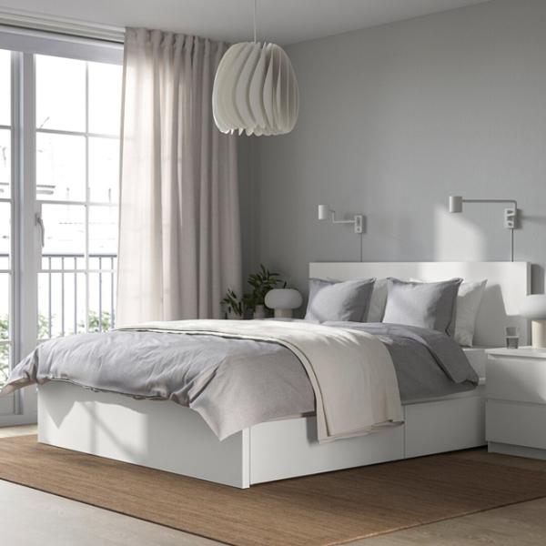 Кровать Ikea Malm/Lindbaden 4 140 x 200 см / Массив / Белый photo 5 Кровать Ikea Malm/Lindbaden 4 140 x 200 см / Массив / Белый photo 5