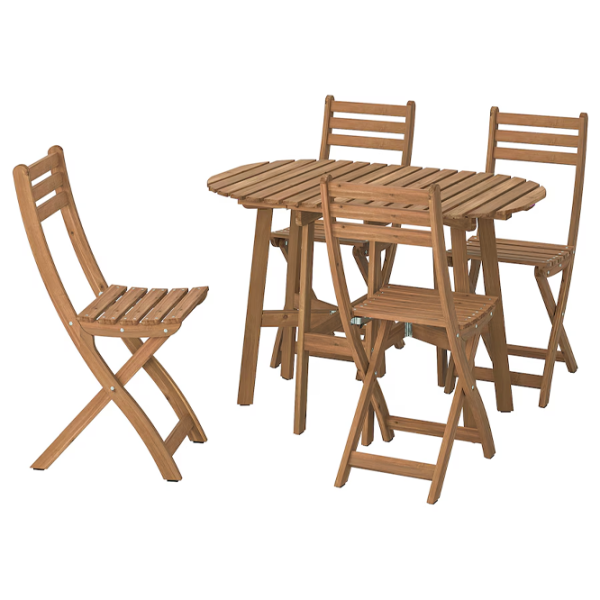 Set mobilă grădină Ikea Askholmen 4  Lemn / Lemn / Lemn / Dark Brown photo 1 Set mobilă grădină Ikea Askholmen 4  Lemn / Lemn / Lemn / Dark Brown photo 1