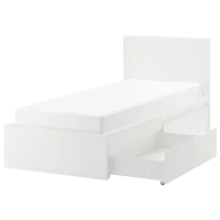 Кровать Ikea Malm/Lindbaden 2 90 x 200 см / Массив / Белый