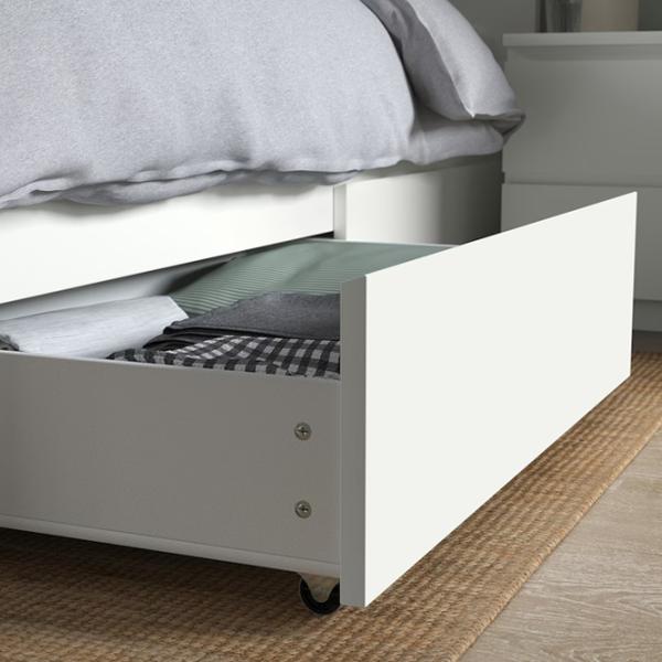 Кровать Ikea Malm/Lindbaden 2 90 x 200 см / Массив / Белый photo 4