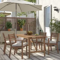 Набор садовой мебели Ikea Askholmen/Froson/Duvholmen 4 Дерево / Дерево / Дерево / Тёмно-коричневый photo 3