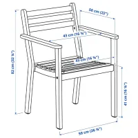 Набор садовой мебели Ikea Askholmen/Froson/Duvholmen 4 Дерево / Дерево / Дерево / Тёмно-коричневый photo 7