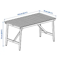 Набор садовой мебели Ikea Askholmen/Froson/Duvholmen 4 Дерево / Дерево / Дерево / Тёмно-коричневый photo 9