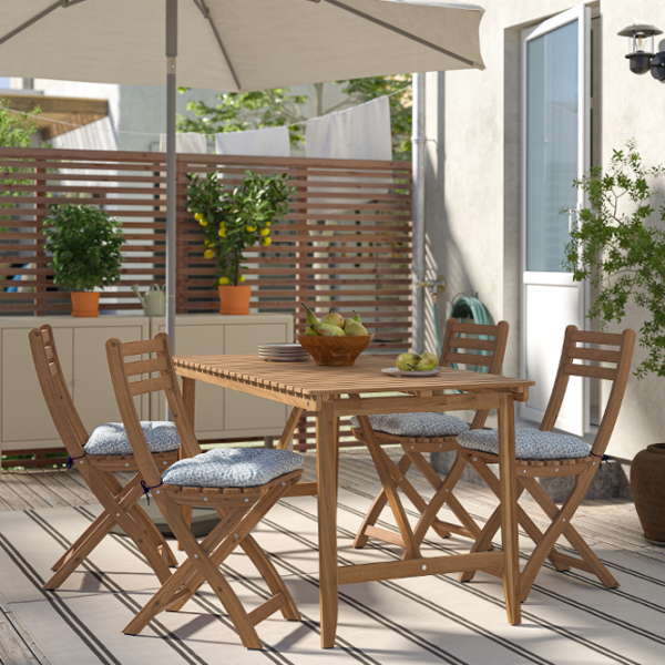 Набор садовой мебели Ikea Askholmen/Klosan 4  Дерево / Дерево / Дерево / Тёмно-коричневый photo 2 Набор садовой мебели Ikea Askholmen/Klosan 4  Дерево / Дерево / Дерево / Тёмно-коричневый photo 2