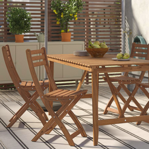 Set mobilă grădină Ikea Askholmen 4  Lemn / Lemn / Lemn / Dark Brown photo 2 Set mobilă grădină Ikea Askholmen 4  Lemn / Lemn / Lemn / Dark Brown photo 2