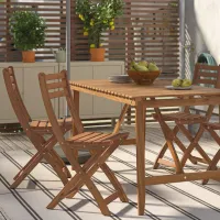 Набор садовой мебели Ikea Askholmen 4 Дерево / Дерево / Дерево / Тёмно-коричневый photo 2
