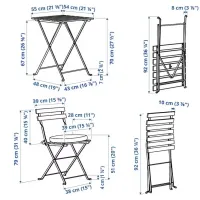 Set mobilă grădină Ikea Tarno/Froson/Duvholmen Metal / Lemn / Lemn / Light Brown photo 2