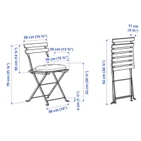 Набор садовой мебели Ikea Tarno 4 Металл / Дерево / Дерево / Светло-коричневый photo 7