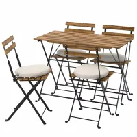 Набор садовой мебели Ikea Tarno/Froson/Duvholmen 4 Металл / Дерево / Дерево / Светло-коричневый