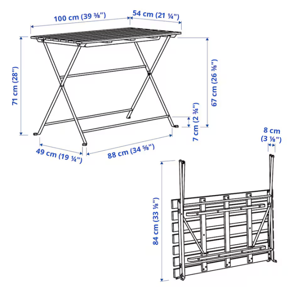 Набор садовой мебели Ikea Tarno/Klosan 4 Металл / Дерево / Дерево / Светло-коричневый photo 3 Набор садовой мебели Ikea Tarno/Klosan 4 Металл / Дерево / Дерево / Светло-коричневый photo 3