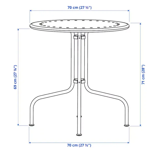 Set mobilă grădină Ikea Lacko 2  Metal / Metal / Metal / Gray photo 4
