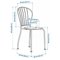 Набор садовой мебели Ikea Lacko/Froson/Duvholmen 2 Металл / Металл / Металл / Серый photo 3
