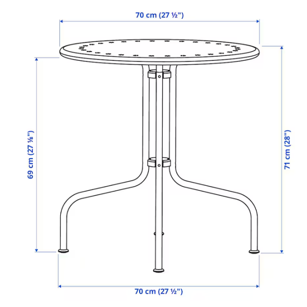 Set mobilă grădină Ikea Lacko/Froson/Duvholmen 2 Metal / Metal / Metal / Gray photo 4