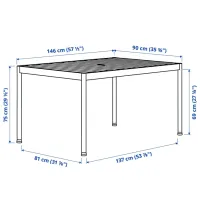 Set mobilă terasă Ikea Segeron/Vasman 4 Metal / Plastic / Metal / Beige photo 4