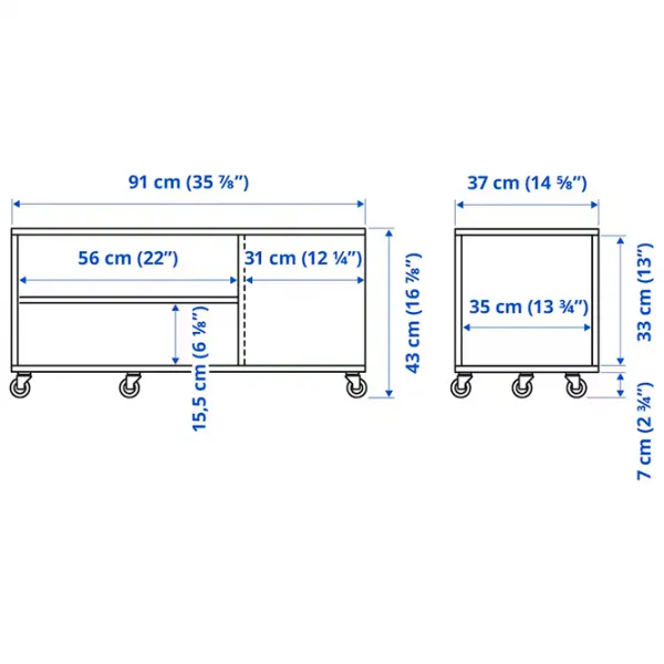 Măsuță de cafea Ikea Vihals 5703633 Dark Gray photo 4