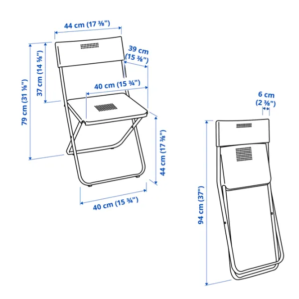 Set mobilă grădină Ikea Fejan 1+2  Plastic / Plastic / Plastic / White photo 2