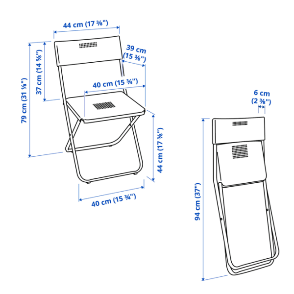 Set mobilă grădină Ikea Fejan 1+2  Plastic / Plastic / Plastic / White photo 2