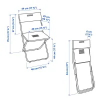 Set mobilă grădină Ikea Fejan 1+2 Plastic / Plastic / Plastic / White photo 2