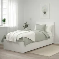 Кровать Ikea Malm 2 90 x 200 см / Шпон / Белый photo 2