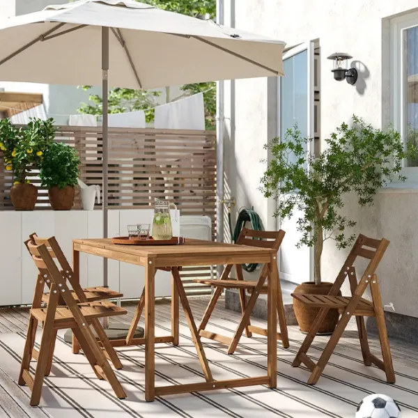 Set mobilă grădină Ikea Nammaro 4  Lemn / Lemn / Lemn / Light Brown photo 3
