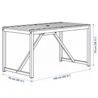 Набор садовой мебели Ikea Nammaro 4 Дерево / Дерево / Дерево / Светло-коричневый photo 4