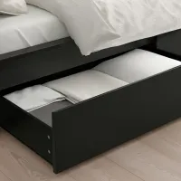 Кровать Ikea Malm 2 160 x 200 см / Шпон / Черный photo 5