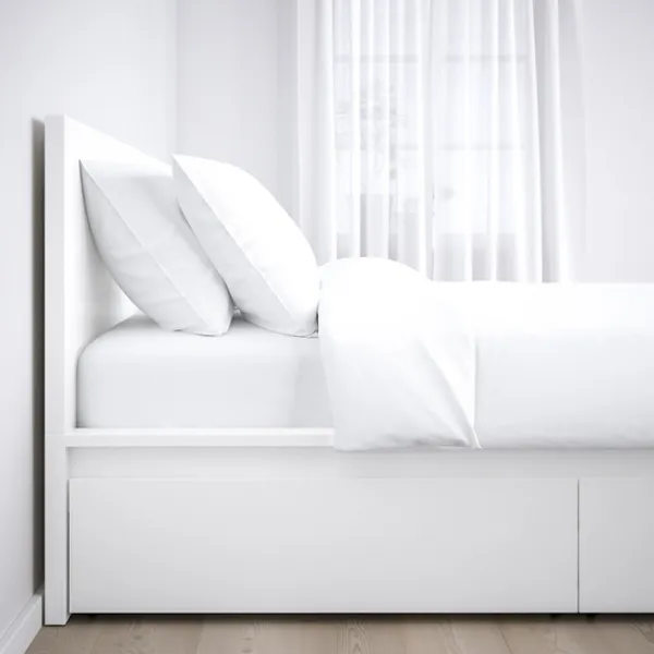 Кровать Ikea Malm 2 160 x 200 см / Шпон / Белый photo 2
