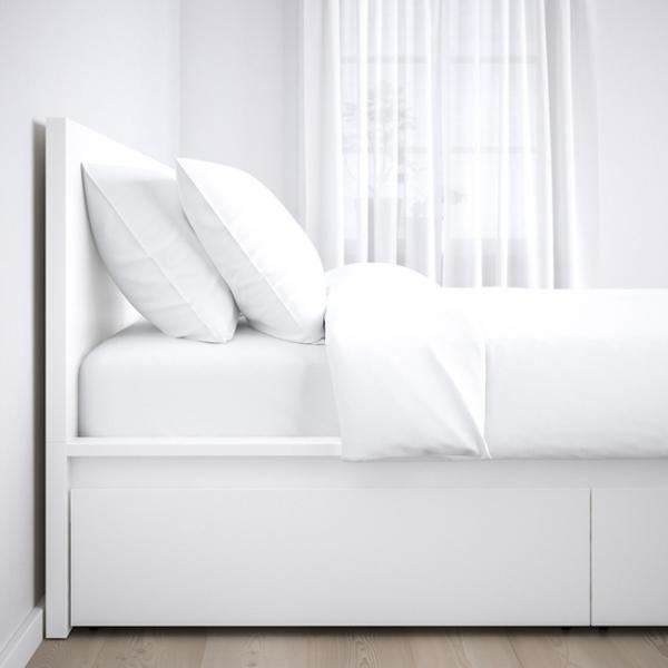 Кровать Ikea Malm 2 160 x 200 см / Шпон / Белый photo 2