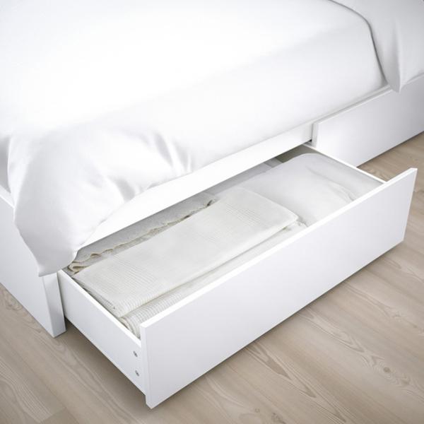 Кровать Ikea Malm 2 160 x 200 см / Шпон / Белый photo 3