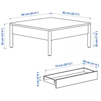 Măsuță de cafea Ikea Tonstad 5746523 White photo 4