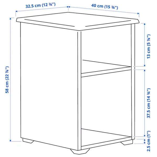 Măsuță de cafea Ikea Skruvby 5657487 Dark Blue photo 6