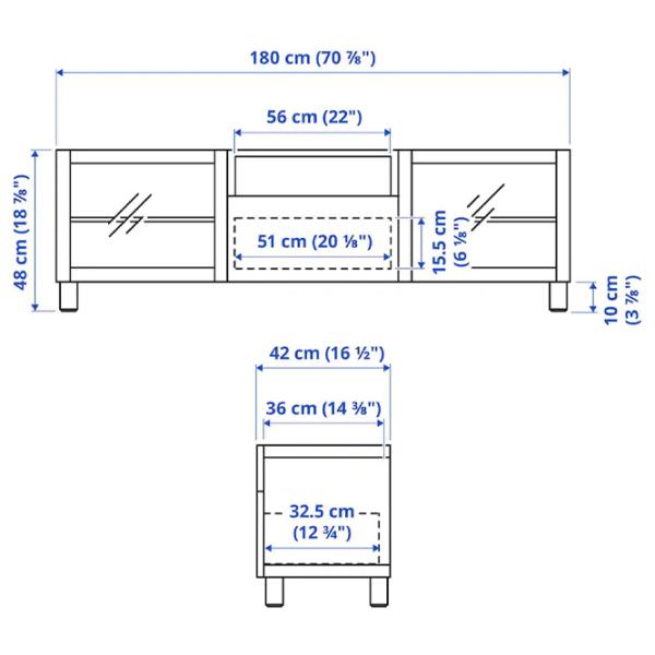 Comodă TV Ikea Besta 48 x 180 x 42 / PAL photo 2 Comodă TV Ikea Besta 48 x 180 x 42 / PAL photo 2