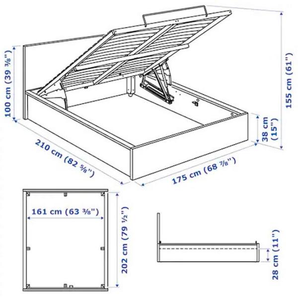 Pat Ikea Malm 160 x 200 cm / Masiv / Black photo 7