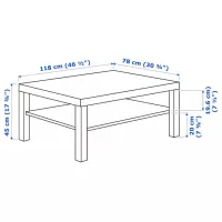 Măsuță de cafea Ikea Lack 5290190 Dark Brown photo 4