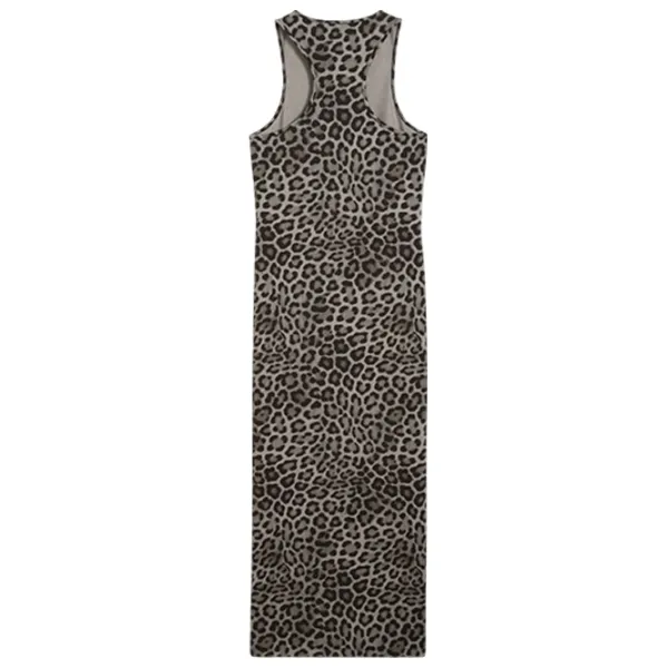 Платье для женщин Puma Wardrobe Ess Leo Luxe Slim All-Over Print  L / Black Gray photo 3