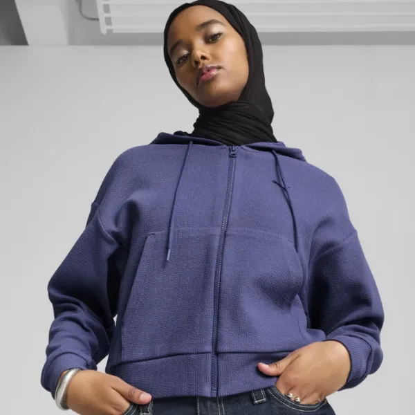 Спортивная куртка для женщин Puma PU68505646  M / Синий photo 2 Спортивная куртка для женщин Puma PU68505646  M / Синий photo 2