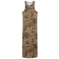 Платье для женщин Puma Wardrobe Ess Leo Luxe Slim All-Over Print  S / Бежевый Черный