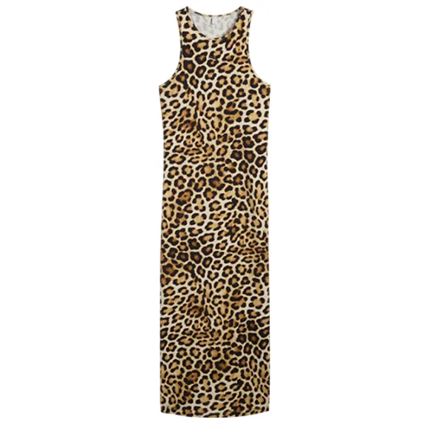 Платье для женщин Puma Wardrobe Ess Leo Luxe Slim All-Over Print  XL / Бежевый Черный photo 1