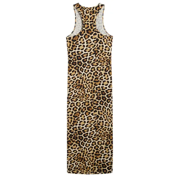 Платье для женщин Puma Wardrobe Ess Leo Luxe Slim All-Over Print  XL / Бежевый Черный photo 2