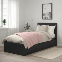 Кровать Ikea Malm/Luroy 2 90 x 200 см / Массив / Черный photo 7