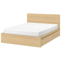 Кровать Ikea Malm Luroy 2 140 x 200 см / Шпон / Wood